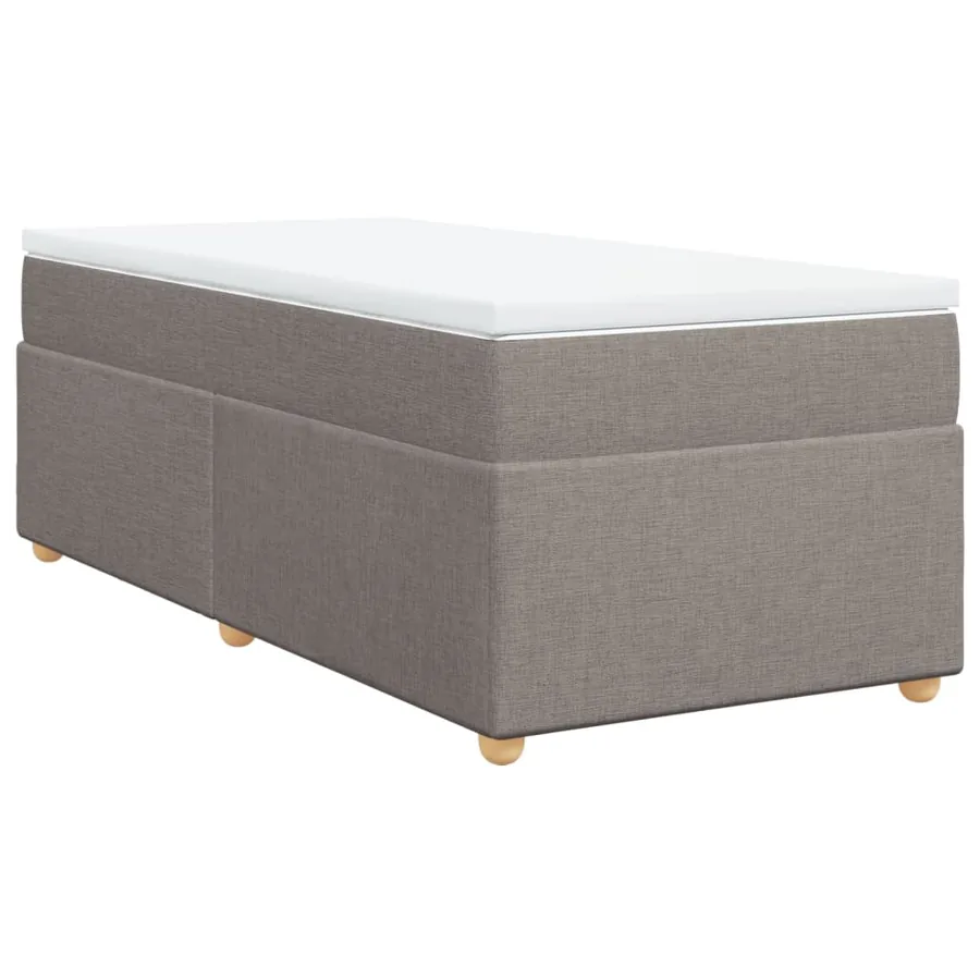 Sommier à lattes de lit avec matelas Taupe 90x190 cm Tissu - 9