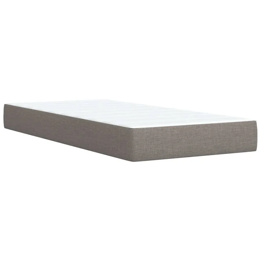 Sommier à lattes de lit avec matelas Taupe 90x190 cm Tissu - 10