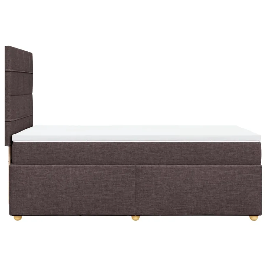 Sommier à lattes de lit avec matelas Marron foncé 90x190 cm - 5