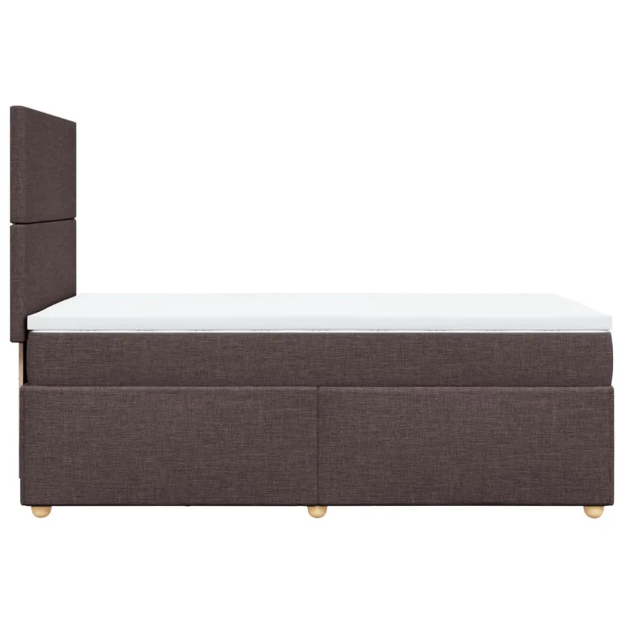 Sommier à lattes de lit avec matelas Marron foncé 90x190 cm - 7