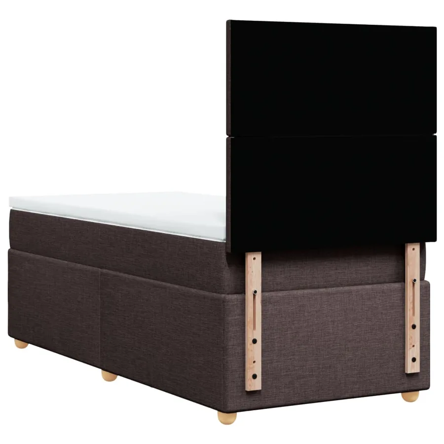 Sommier à lattes de lit avec matelas Marron foncé 90x190 cm - 6