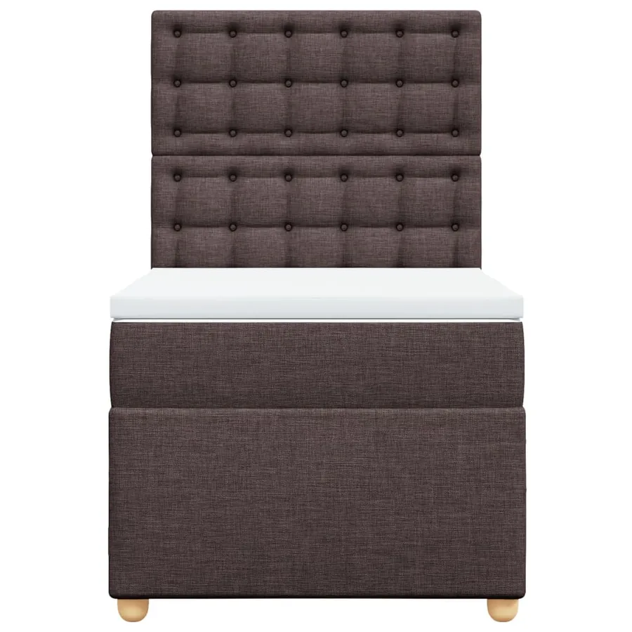 Sommier à lattes de lit avec matelas Marron foncé 90x190 cm - 6