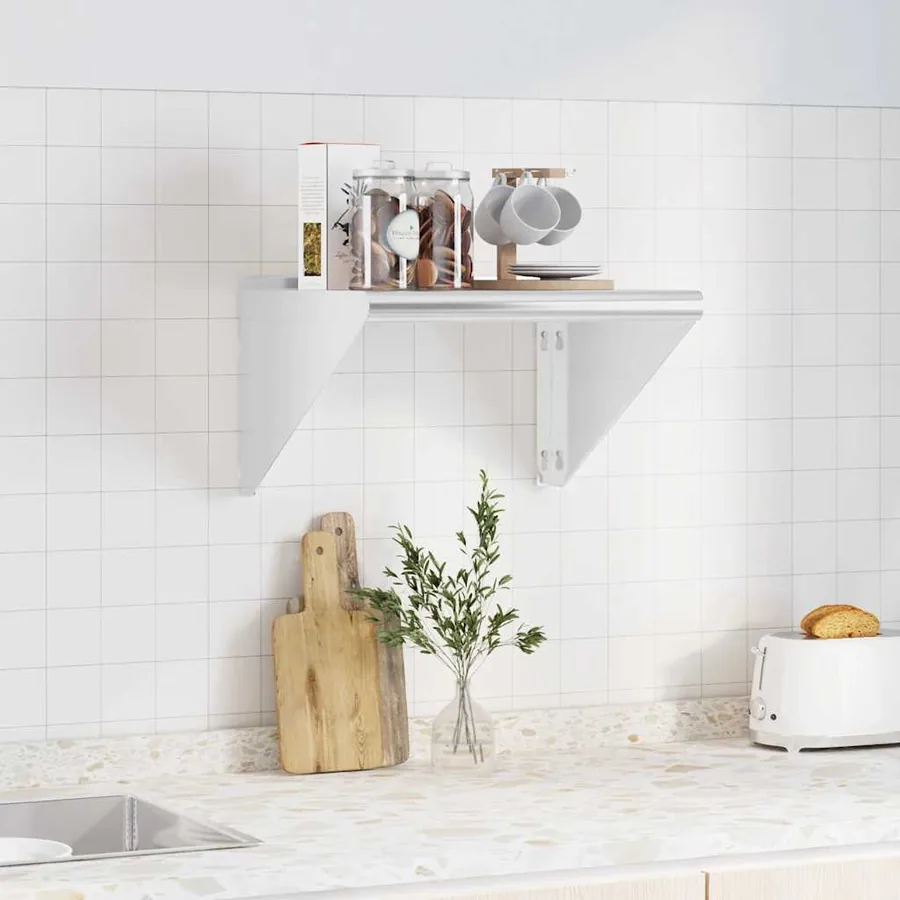 Étagère murale 50x45x31 cm argenté acier inoxydable - 3