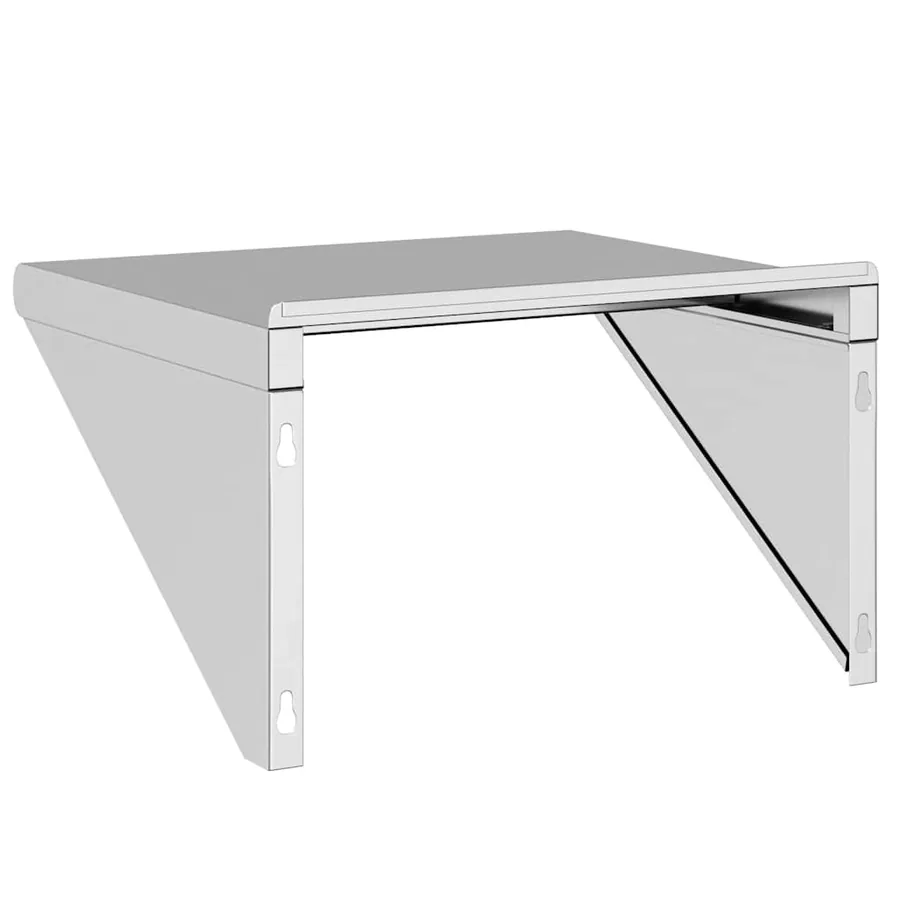 Étagère murale 50x45x31 cm argenté acier inoxydable - 7