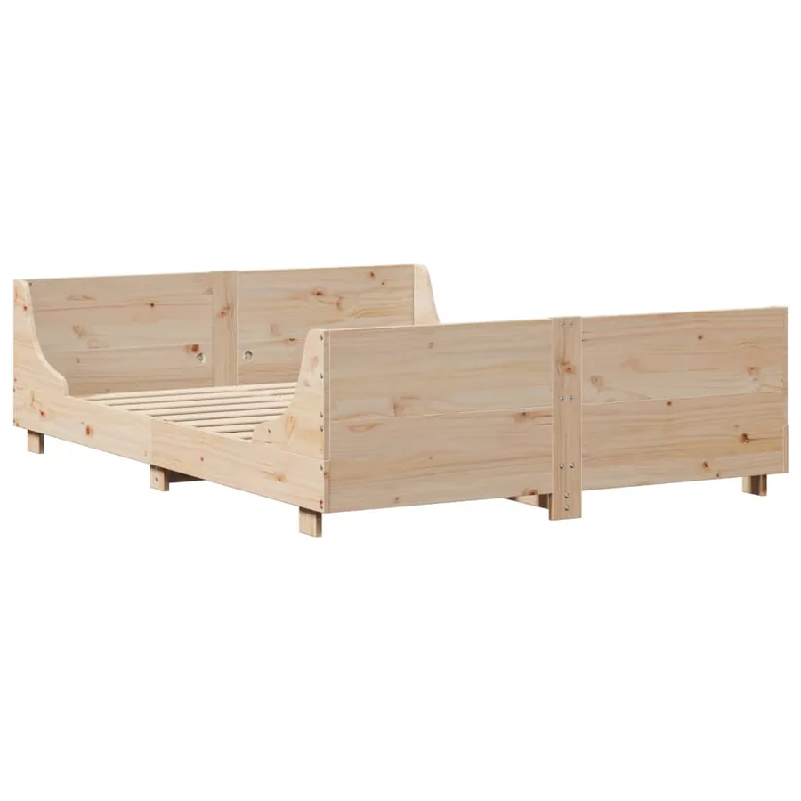Cadre de lit sans matelas 120x200 cm bois de pin massif - 3