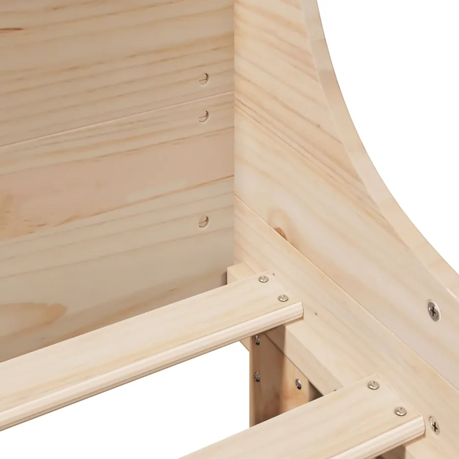 Cadre de lit sans matelas 120x200 cm bois de pin massif - 7