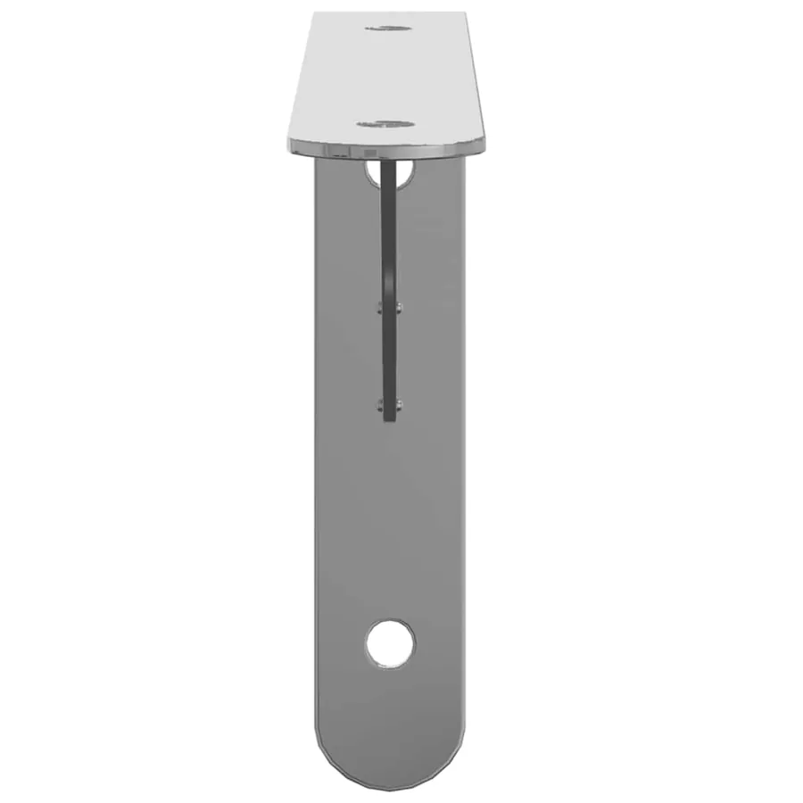 Supports d'étagères 4 pcs 20x2,5x14 cm argenté acier inoxydable - 6
