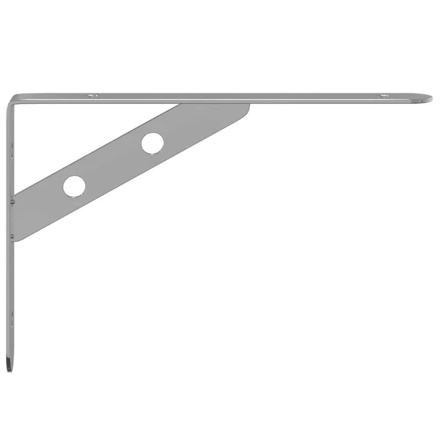Supports d'étagères 4 pcs 20x2,5x14 cm argenté acier inoxydable - 7