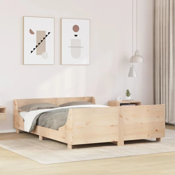 Cadre de lit sans matelas 120x190 cm bois de pin massif