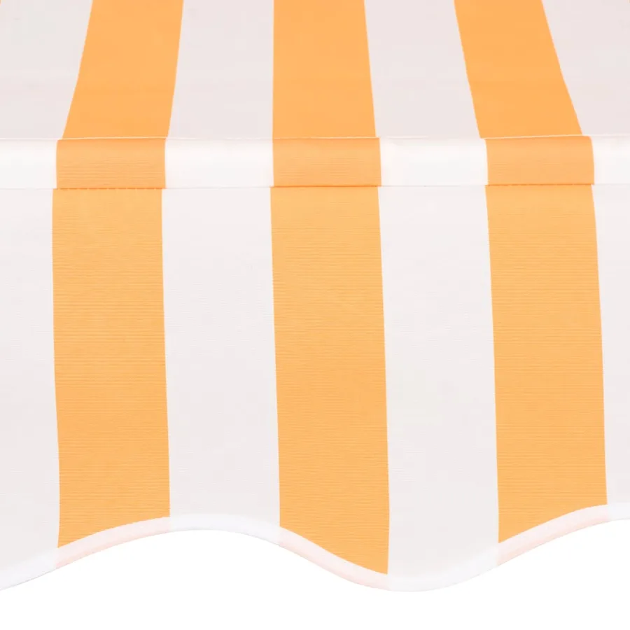 Auvent rétractable manuel 150 cm Rayures oranges et blanches - 4