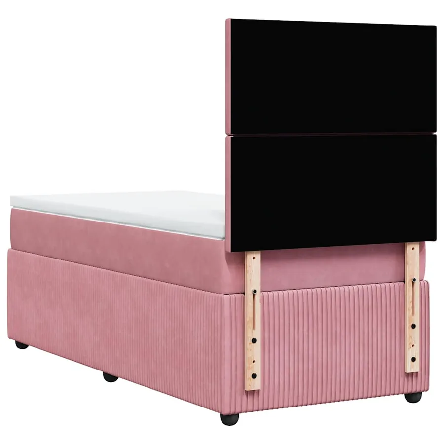 Sommier à lattes de lit et matelas Rose 80x200 cm Velours - 8