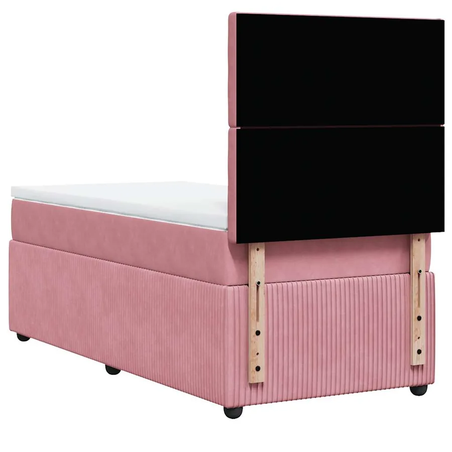 Sommier à lattes de lit et matelas Rose 80x200 cm Velours - 8