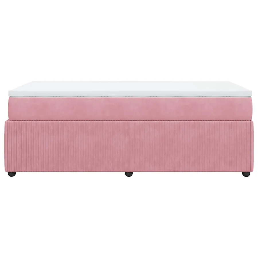 Sommier à lattes de lit et matelas Rose 80x200 cm Velours - 8