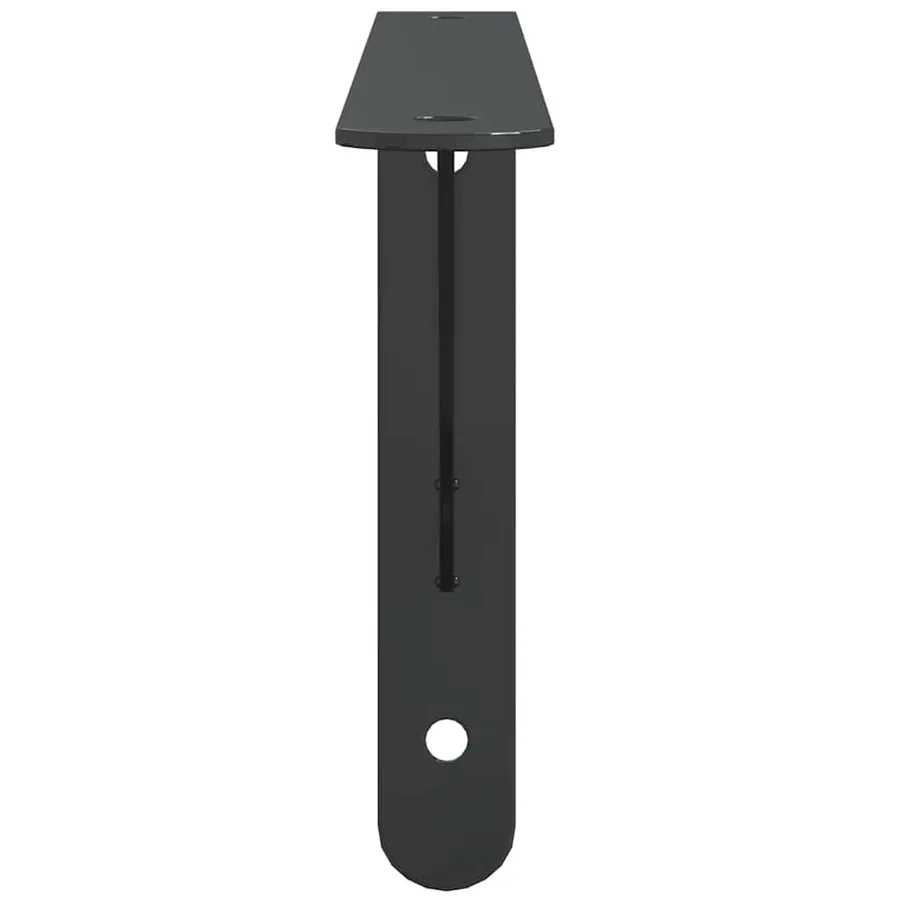 Supports d'étagères 4 pcs 30x2,5x15,5 cm noir acier inoxydable - 6
