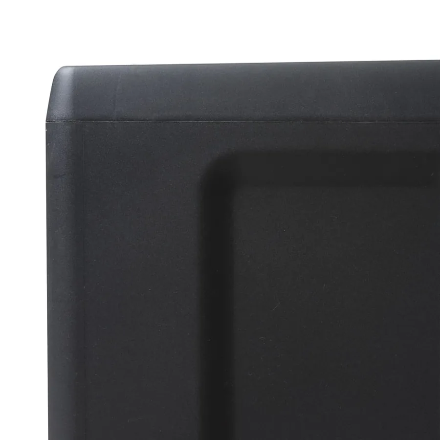 Armoire de rangement de jardin avec 4 étagères Noir et gris - 9
