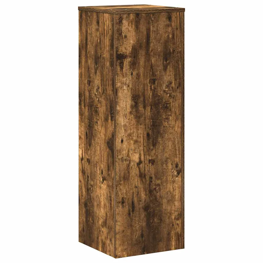 Support pour plantes chêne fumé 33x33x100 cm bois d'ingénierie - 2