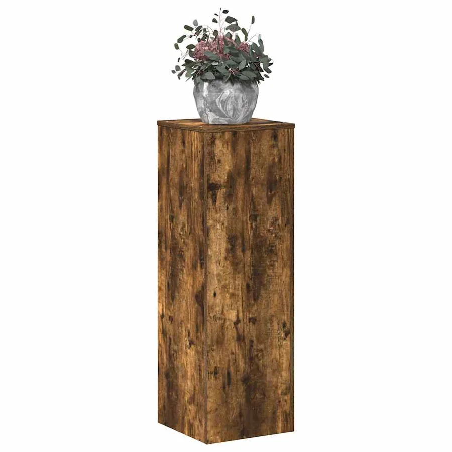 Support pour plantes chêne fumé 33x33x100 cm bois d'ingénierie - 3