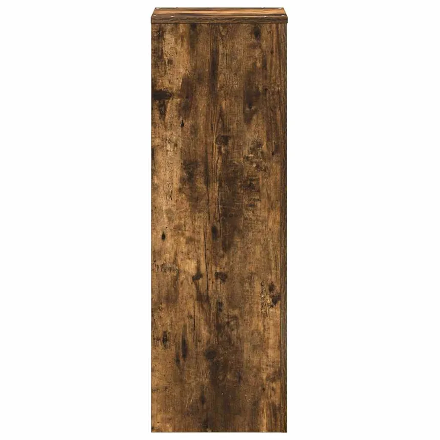 Support pour plantes chêne fumé 33x33x100 cm bois d'ingénierie - 4