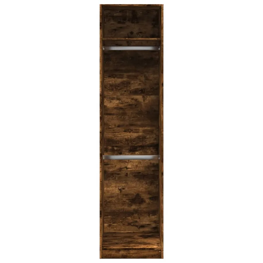 Garde-robe chêne fumé 50x50x200 cm bois d'ingénierie - 4
