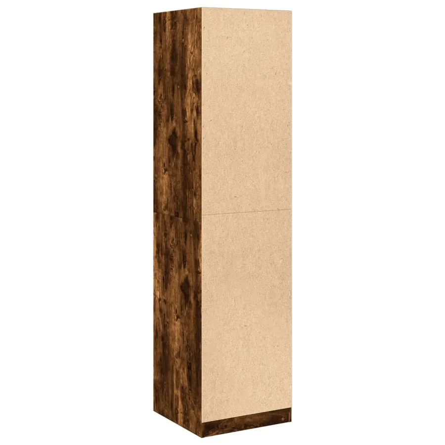 Garde-robe chêne fumé 50x50x200 cm bois d'ingénierie - 6
