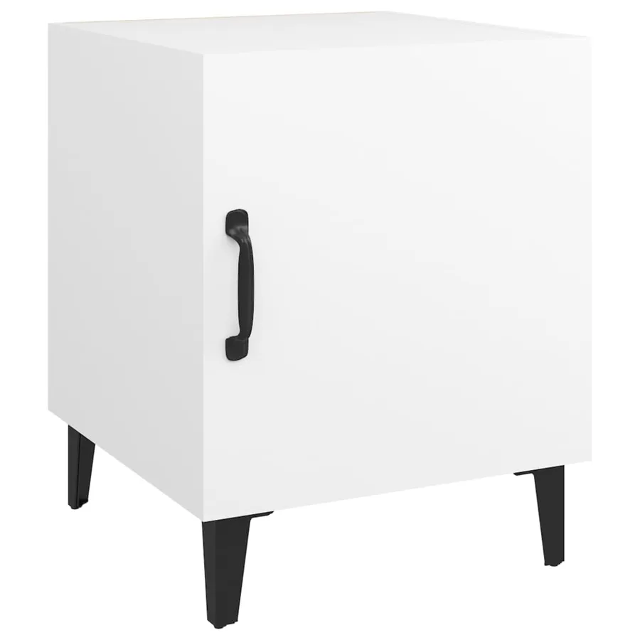 Tables de chevet 2 pcs Blanc Bois d'ingénierie - 3