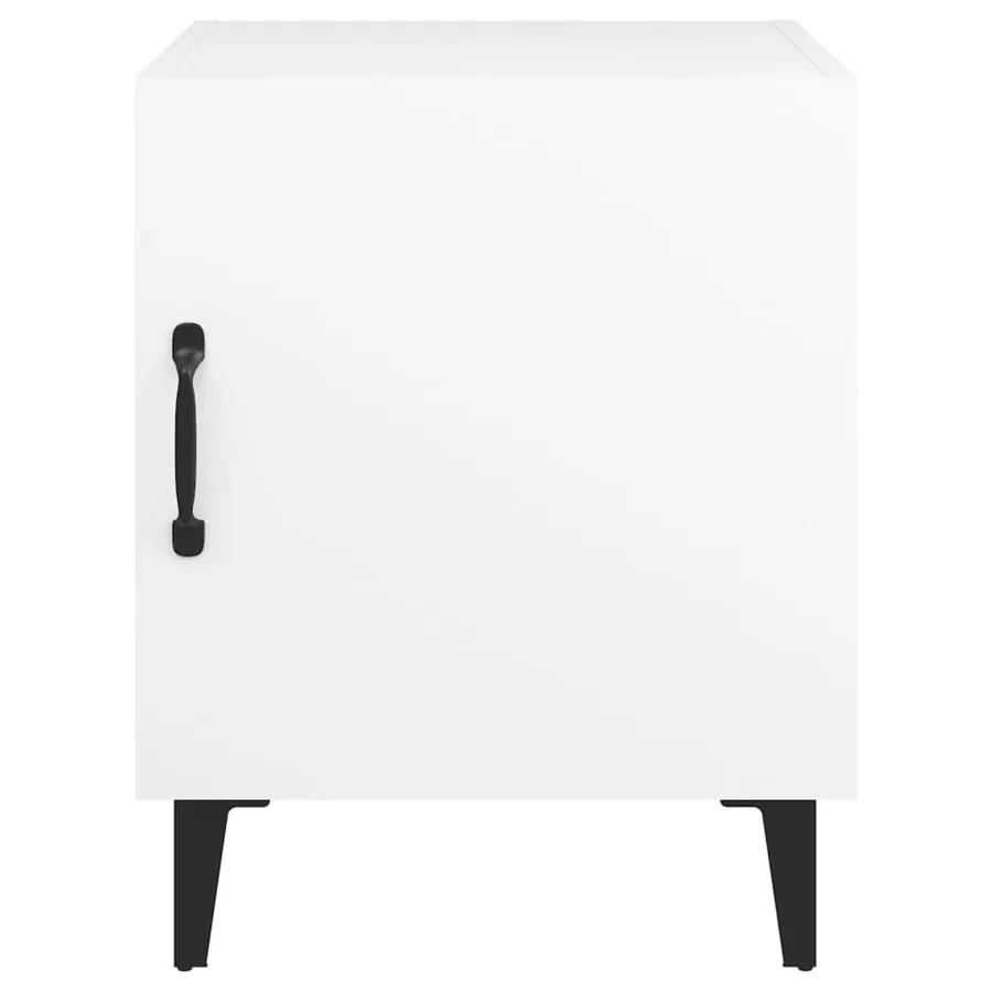 Tables de chevet 2 pcs Blanc Bois d'ingénierie - 4