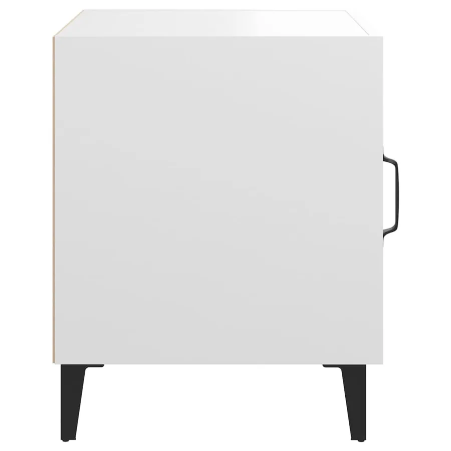 Tables de chevet 2 pcs Blanc Bois d'ingénierie - 5