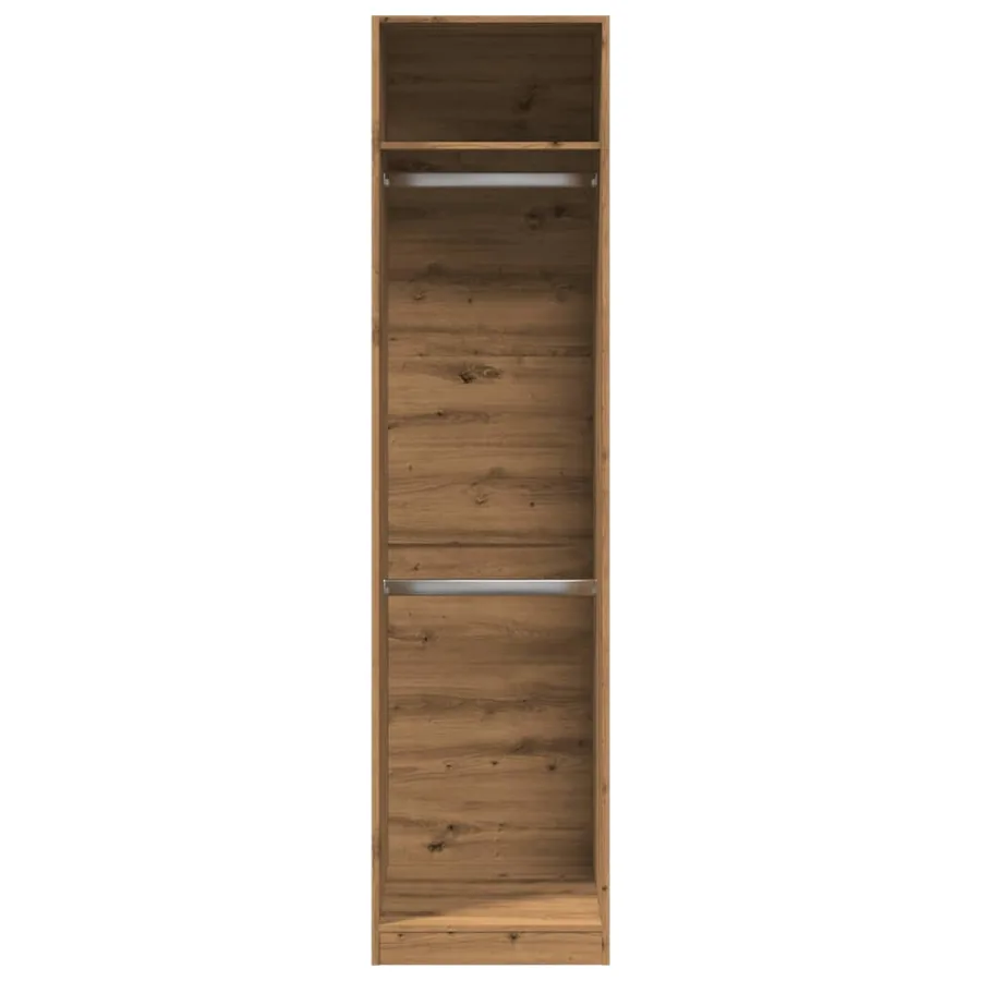 Garde-robe chêne artisanal 50x50x200 cm bois d'ingénierie - 4