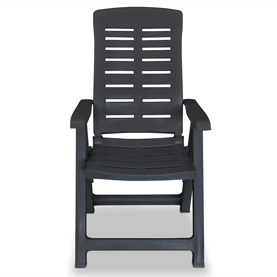 Chaises inclinables de jardin lot de 6 Plastique Anthracite - 4