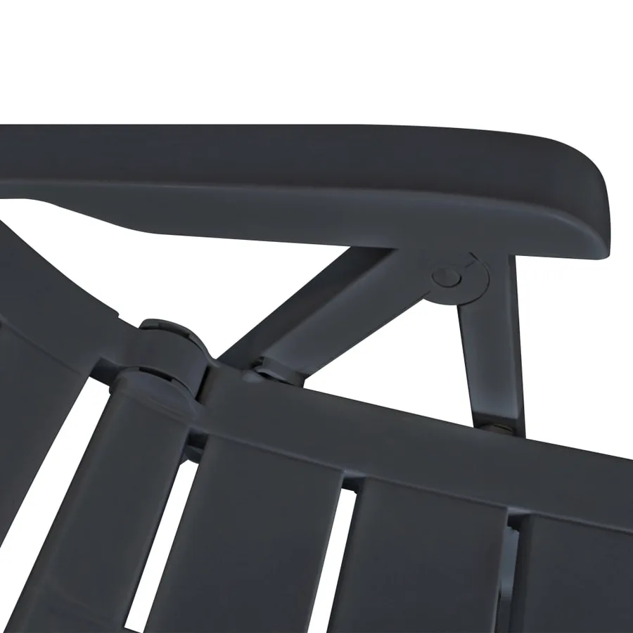 Chaises inclinables de jardin lot de 6 Plastique Anthracite - 7