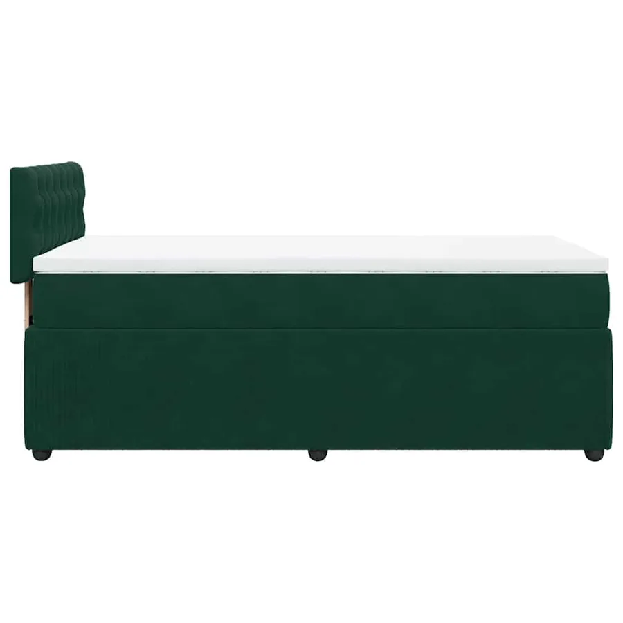 Sommier à lattes de lit et matelas Vert foncé 80x200 cm Velours - 7