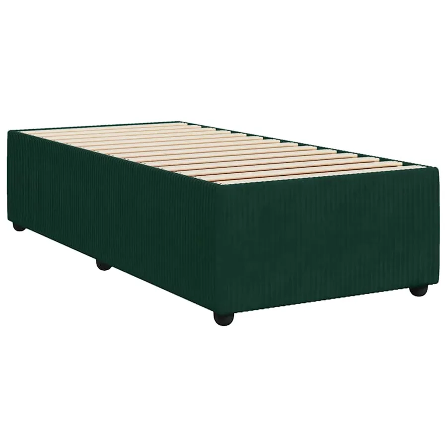 Sommier à lattes de lit et matelas Vert foncé 80x200 cm Velours - 9