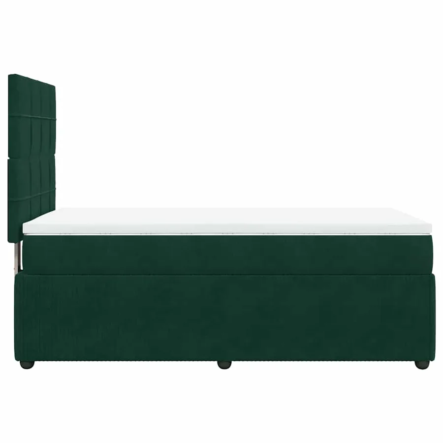 Sommier à lattes de lit et matelas Vert foncé 80x200 cm Velours - 5