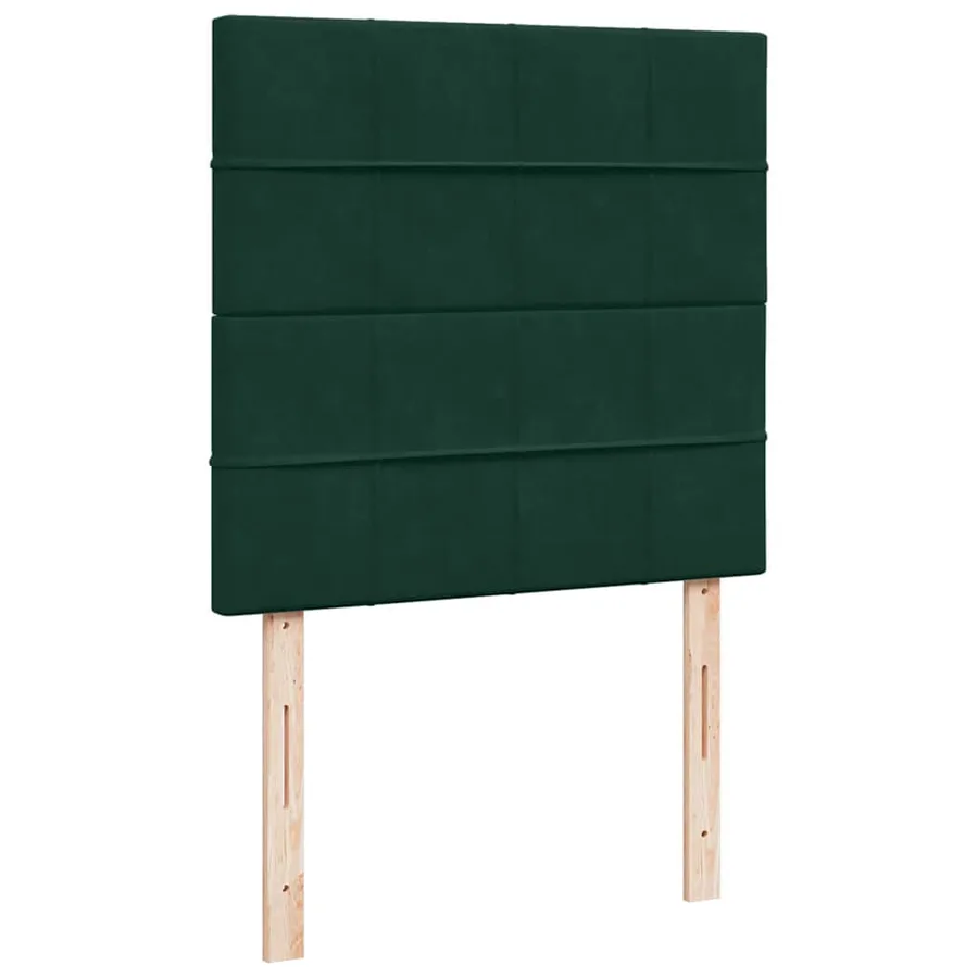 Sommier à lattes de lit et matelas Vert foncé 80x200 cm Velours - 7