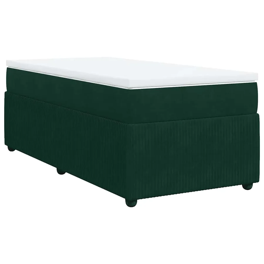 Sommier à lattes de lit et matelas Vert foncé 80x200 cm Velours - 2