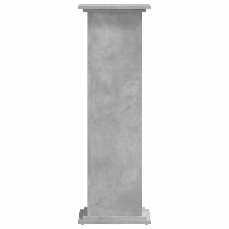 Support pour plantes gris béton 33x33x100 cm bois d'ingénierie - 3