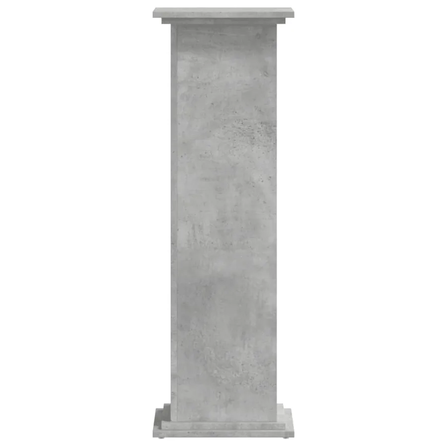 Support pour plantes gris béton 33x33x100 cm bois d'ingénierie - 5