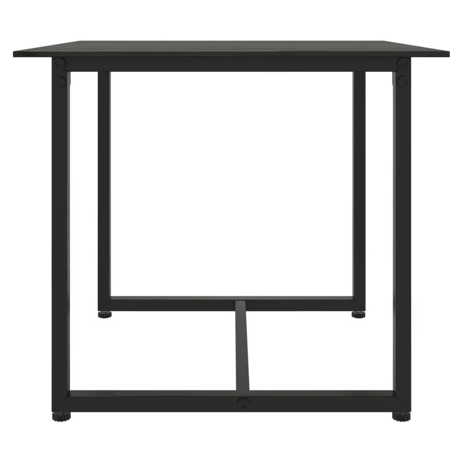 Mobilier d'extérieur 3 pcs avec coussins Résine tressée Noir - 10