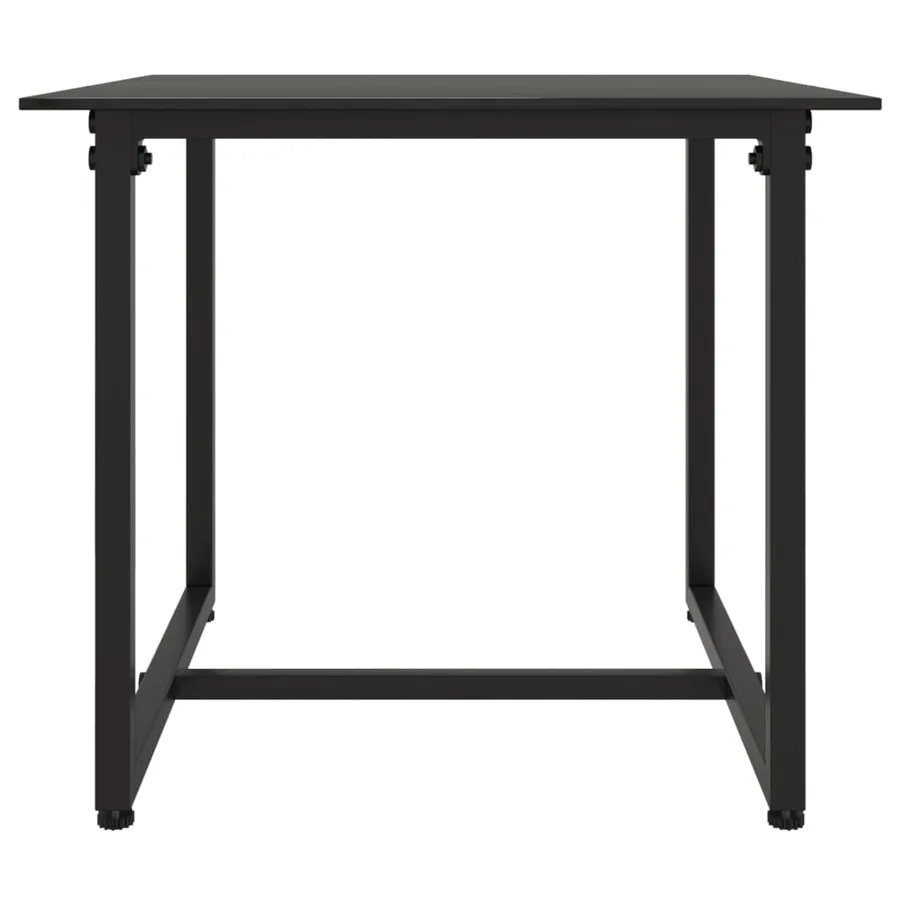 Mobilier d'extérieur 3 pcs avec coussins Résine tressée Noir - 9