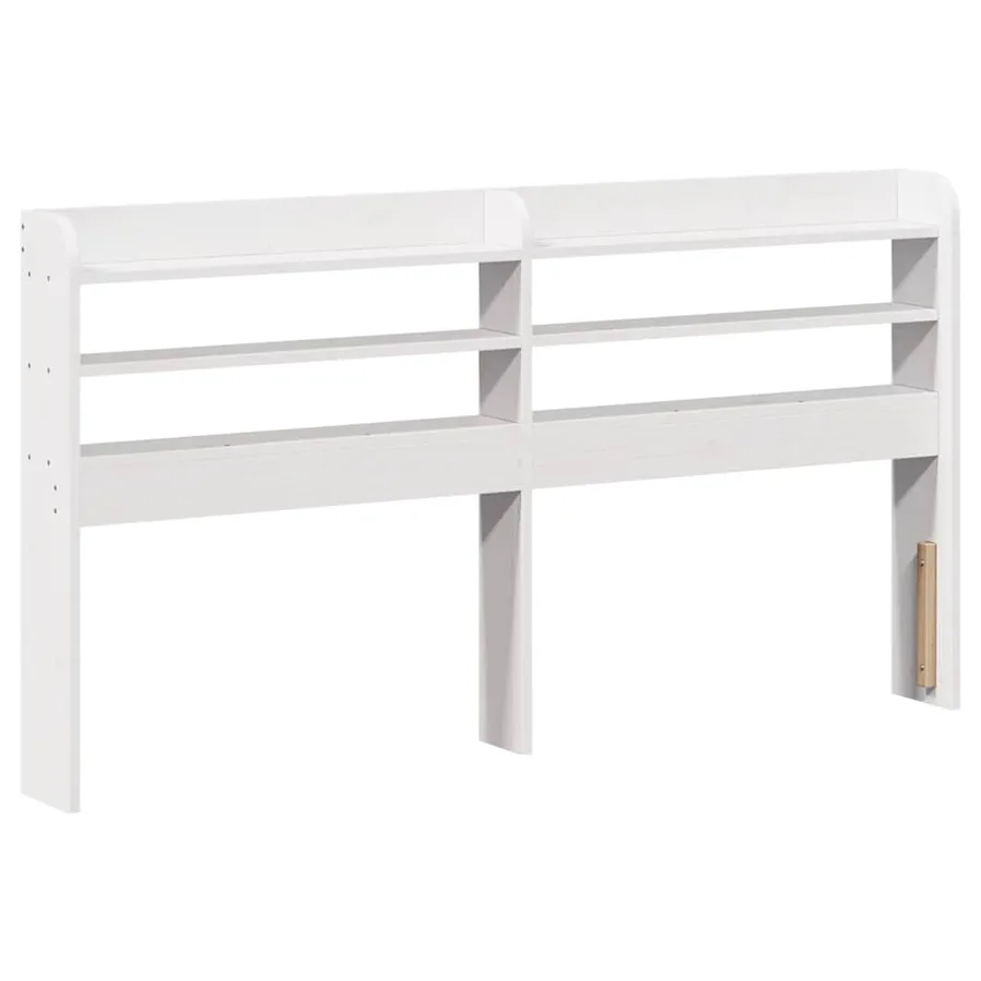 Cadre de lit avec tête de lit sans matelas blanc 140x190 cm - 6