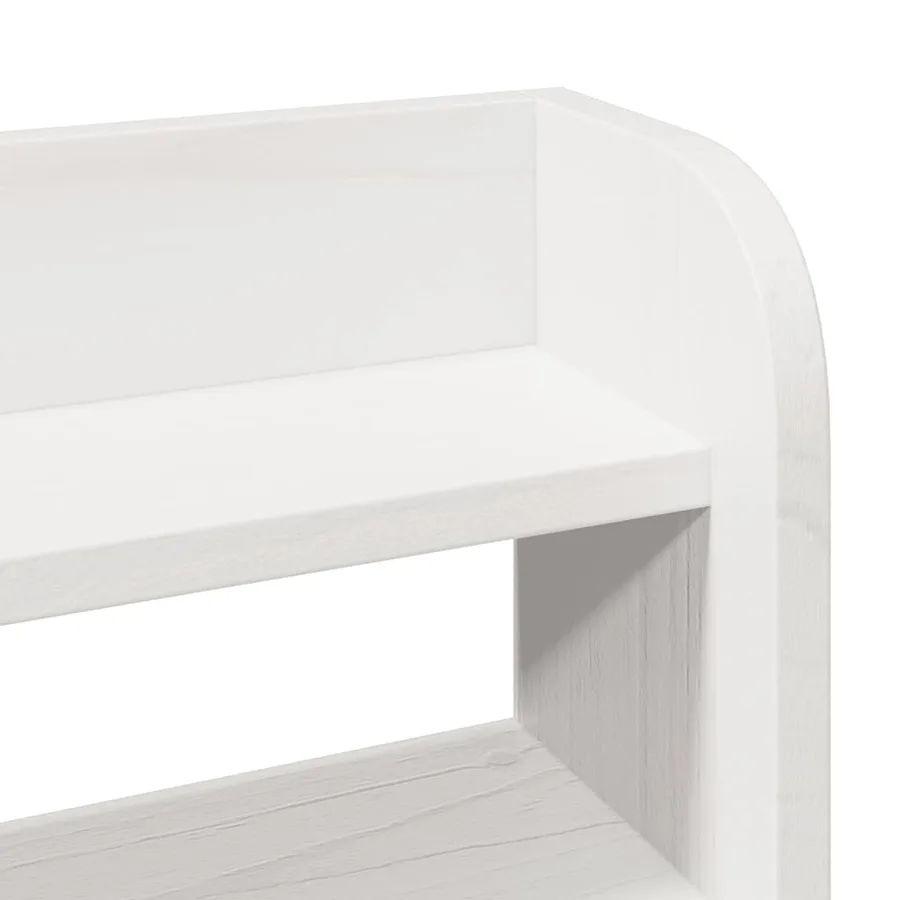 Cadre de lit sans matelas blanc 140x200 cm bois de pin massif - 10