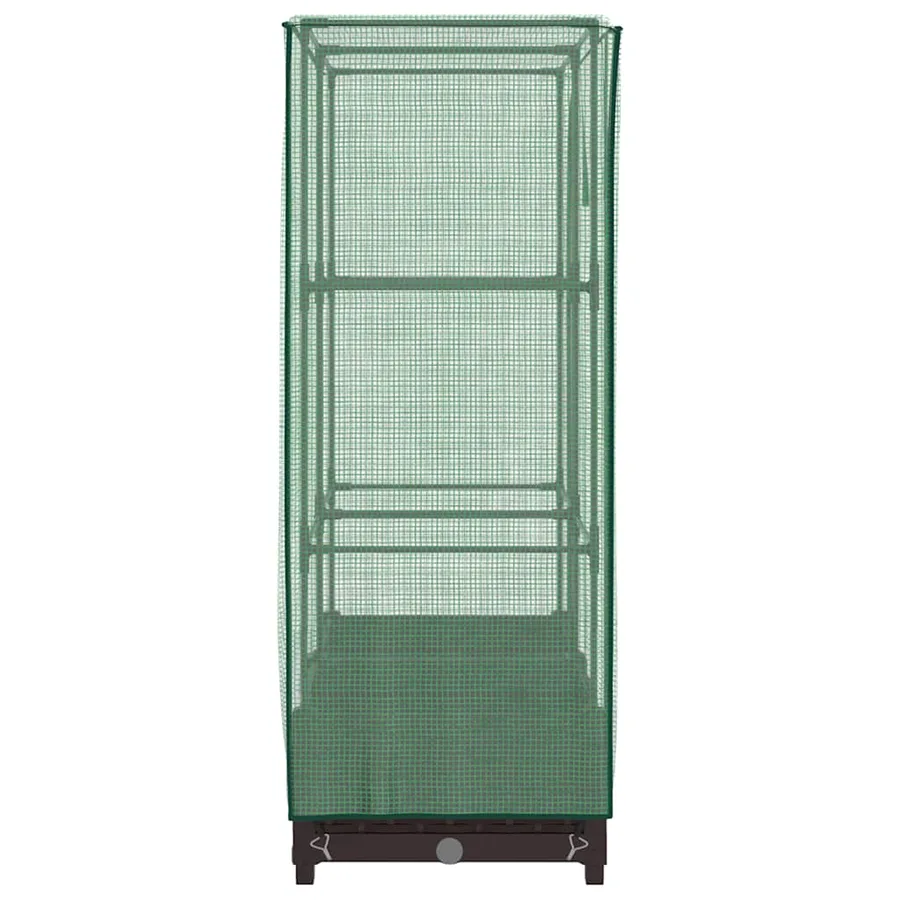 Jardinière surélevée avec housse aspect rotin 80x40x123 cm - 5