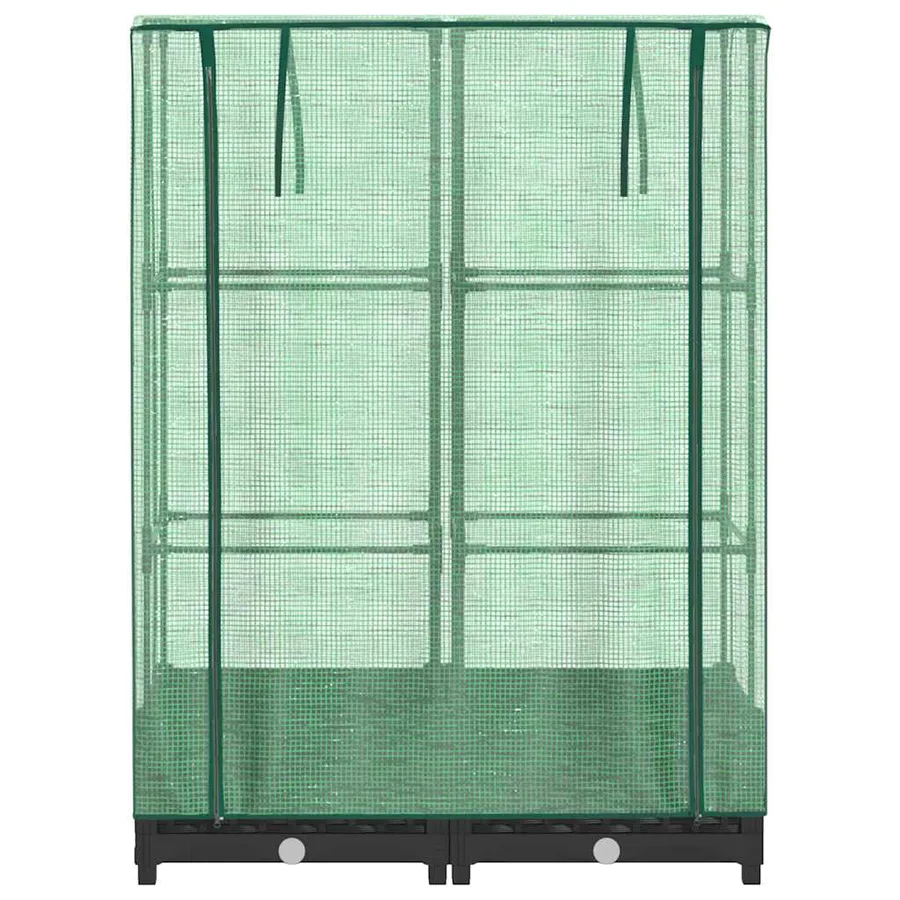 Jardinière surélevée avec housse aspect rotin 80x40x123 cm - 4