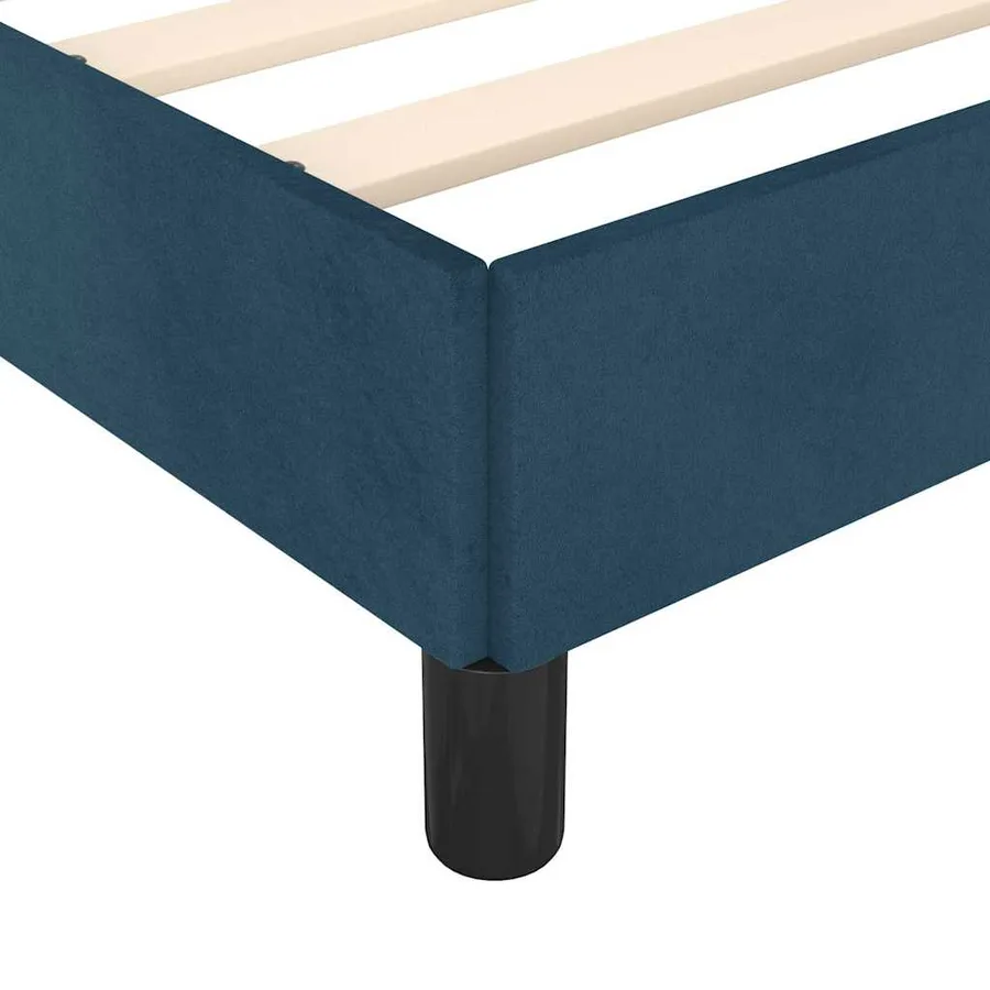 Cadre de lit sans matelas bleu foncé 180x200 cm velours - 7