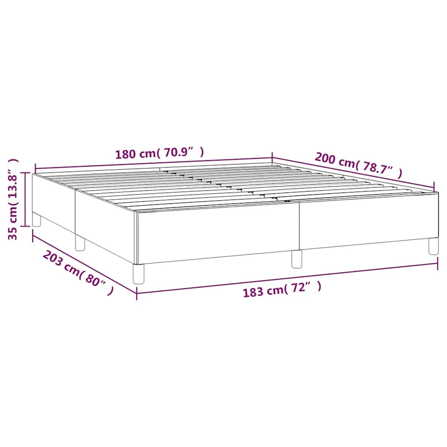 Cadre de lit sans matelas bleu foncé 180x200 cm velours - 9