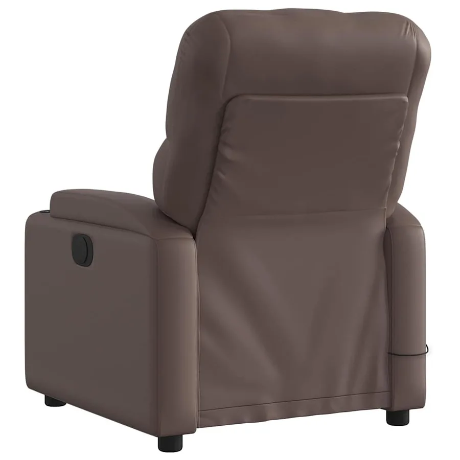 Fauteuil de massage inclinable Marron Similicuir - 4