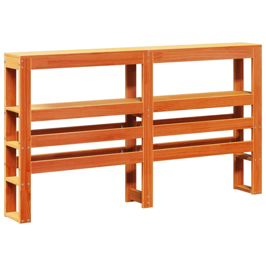 Cadre de lit sans matelas cire marron 120x190cm bois pin massif - 8