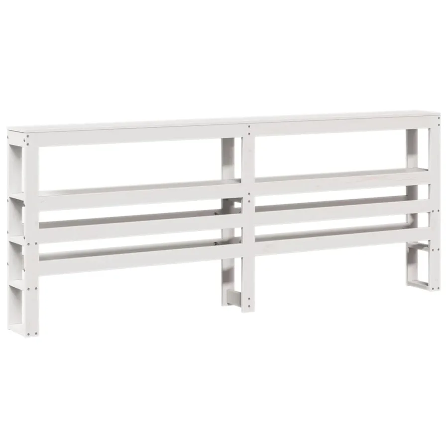 Cadre de lit avec tête de lit sans matelas blanc 150x200 cm - 6