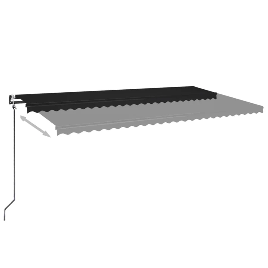 Auvent automatique capteur de vent et LED 600x350 cm Anthracite - 3