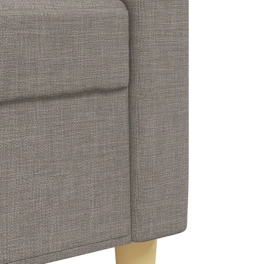 Ensemble de canapés 4 pcs avec repose-pied taupe tissu - 8